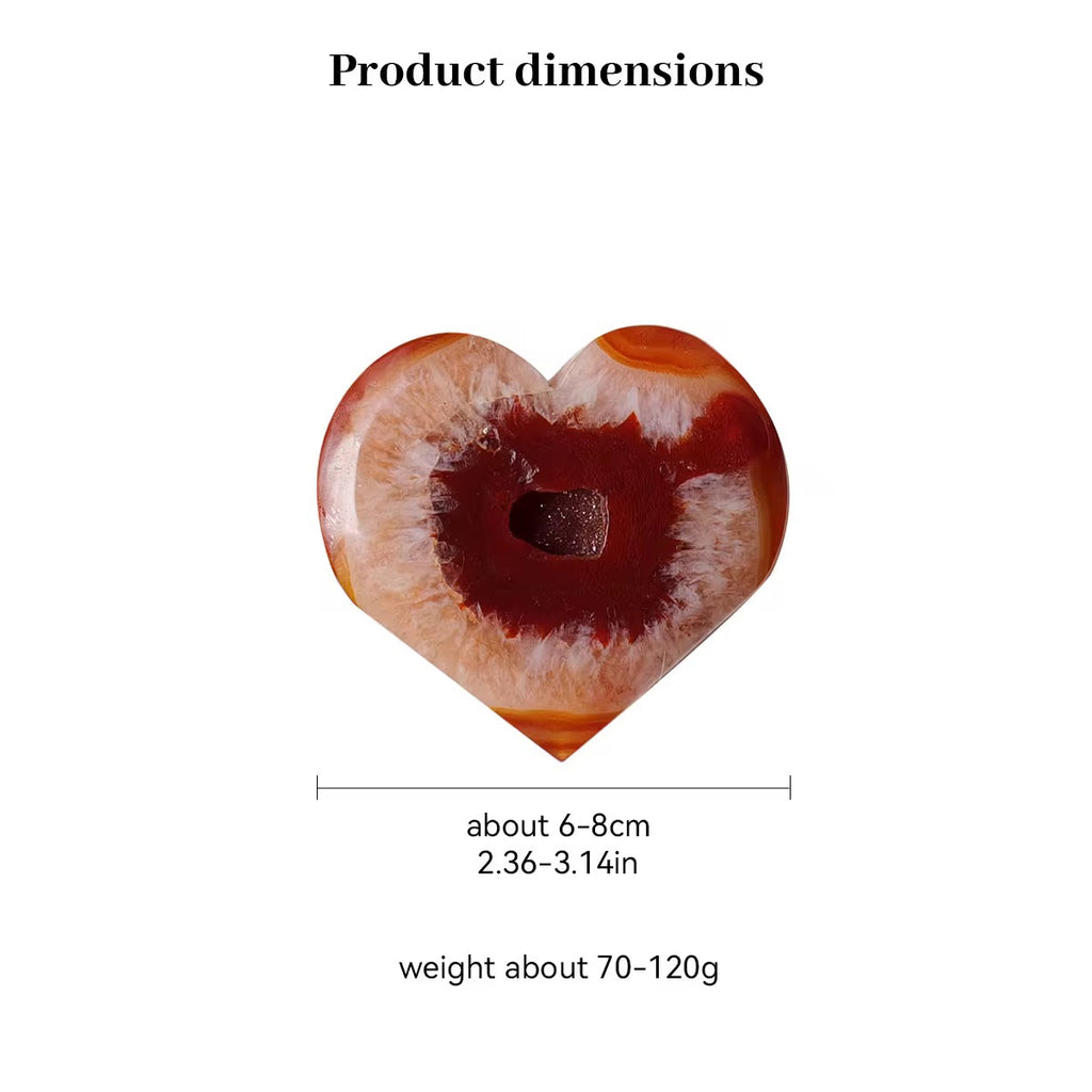 Carnelian Heart Figurine Table Top Decor