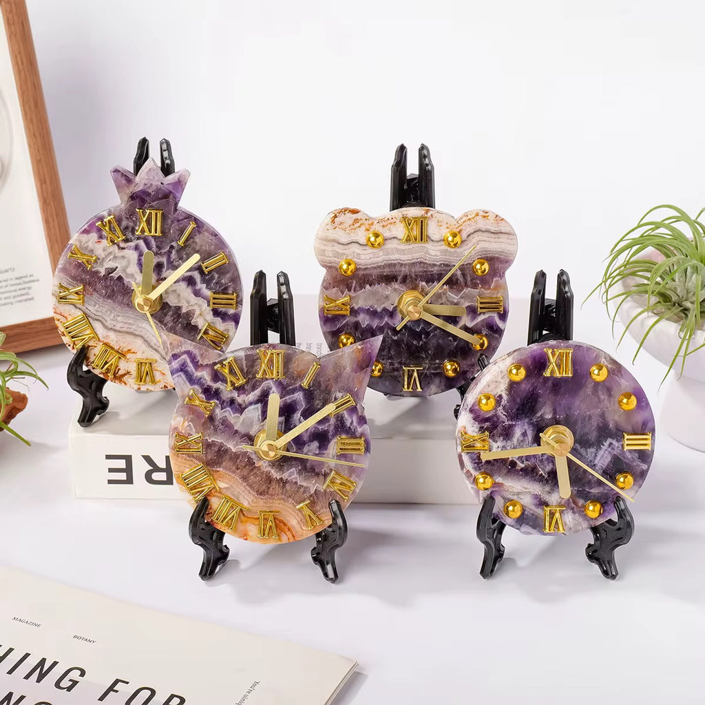 Amethyst Gemstone Clock
