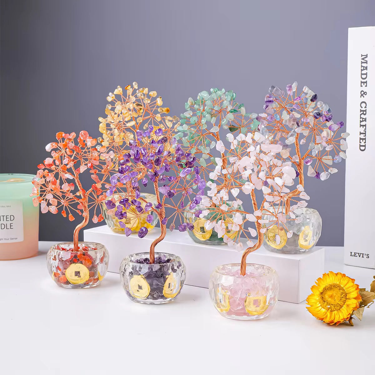 Crystal Chips Tree Of Life Feng Shui Decor