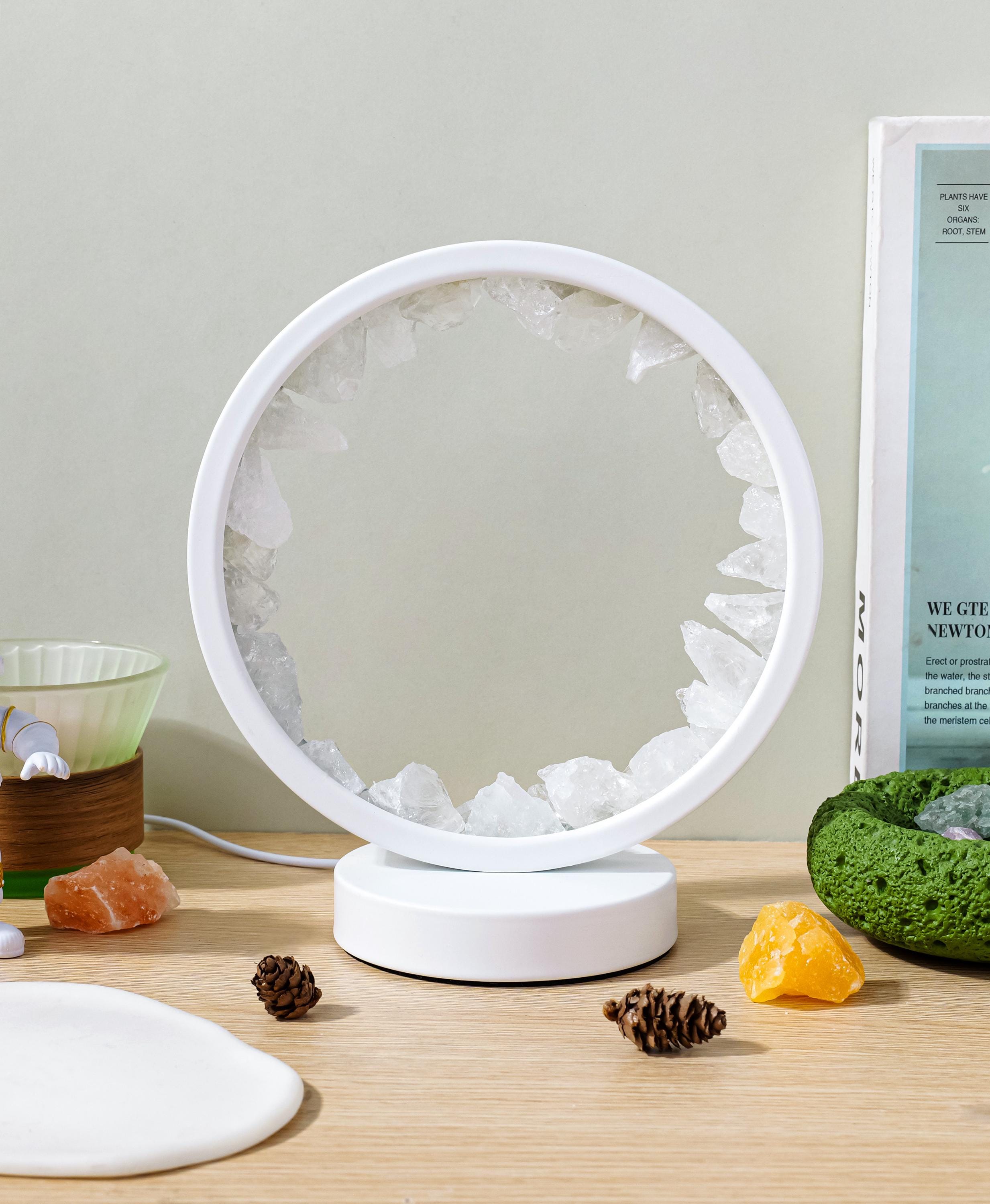 Zen Garden Crystal Lamp: LED Gemstone Night Light, Meditation Decor